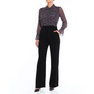 Diane von Furstenberg Ariella Jumpsuit Polka Dot Pleated Silk 4